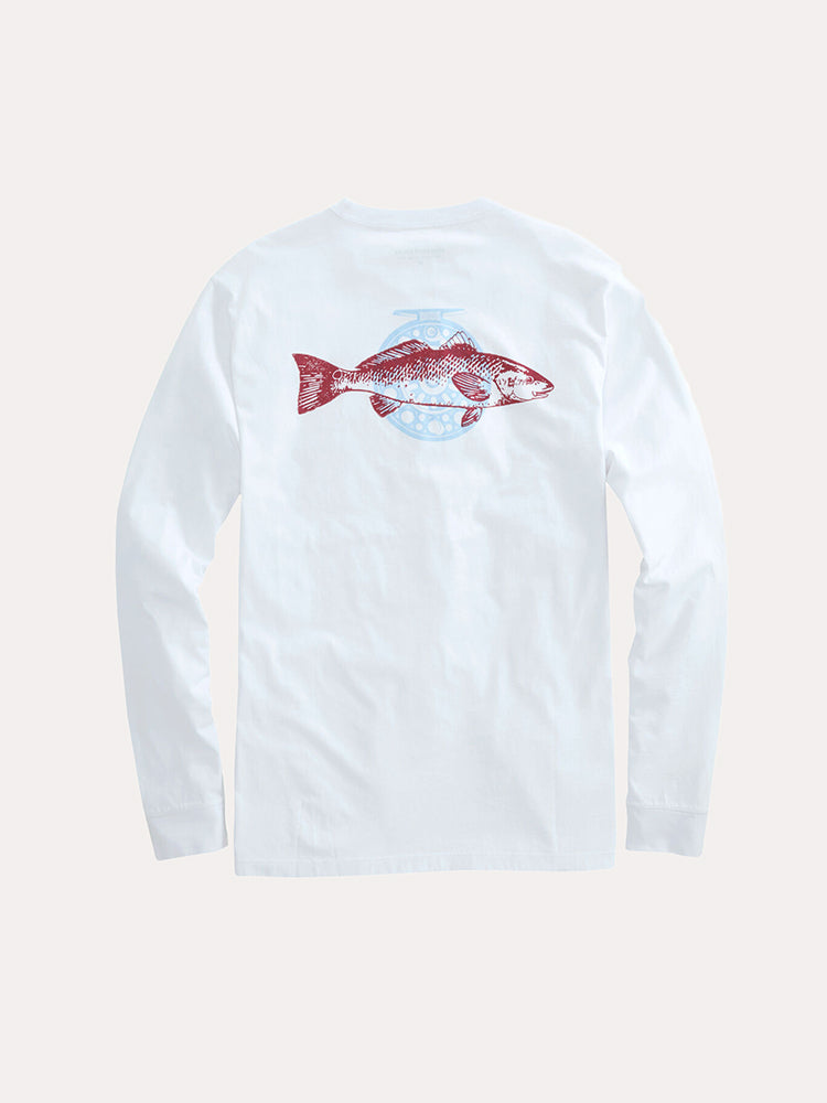 Vineyard Vines Red Fish Long Sleeve Pocket T-Shirt