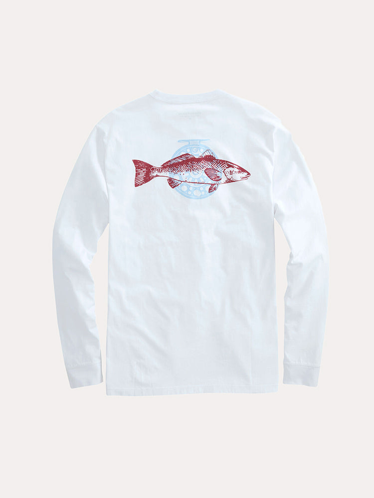 Vineyard Vines Red Fish Long Sleeve Pocket T-Shirt - Saint Bernard