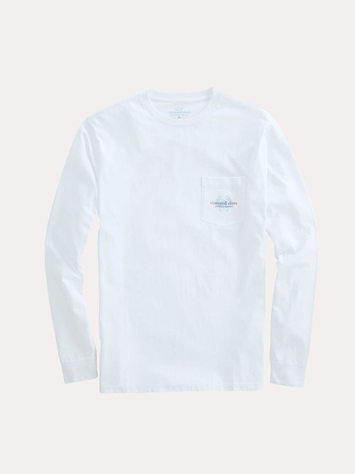 Vineyard Vines Red Fish Long Sleeve Pocket T-Shirt