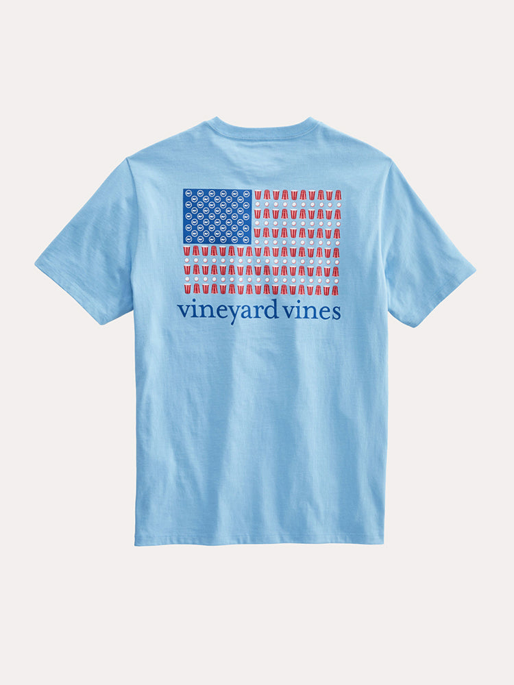 Vineyard Vines Men's Party In The USA Pocket T-Shirt - Saint Bernard