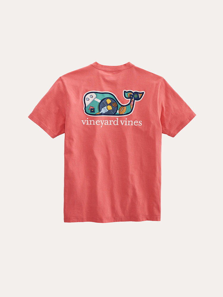Vineyard Vines Men's Tailgate Whale Fill Short Sleeve Pocket T-Shirt - Saint Bernard