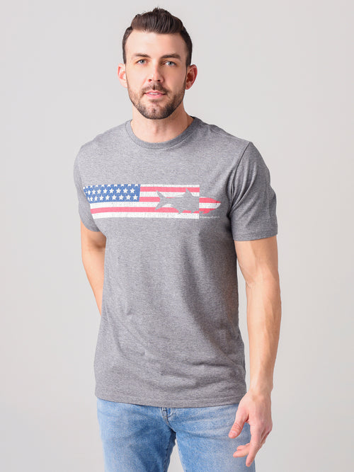 Vineyard Vines Men's Short Sleeve USA Tarpon Chest Stripe Tee