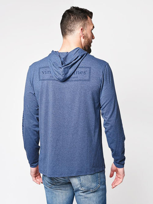 Vineyard Vines Edgartown Tonal Logo Box Long-Sleeve Hoodie Tee