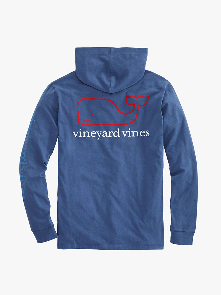 Vineyard Vines Men’s Long Sleeve Tri Color Whale Hoodie - Saint Bernard