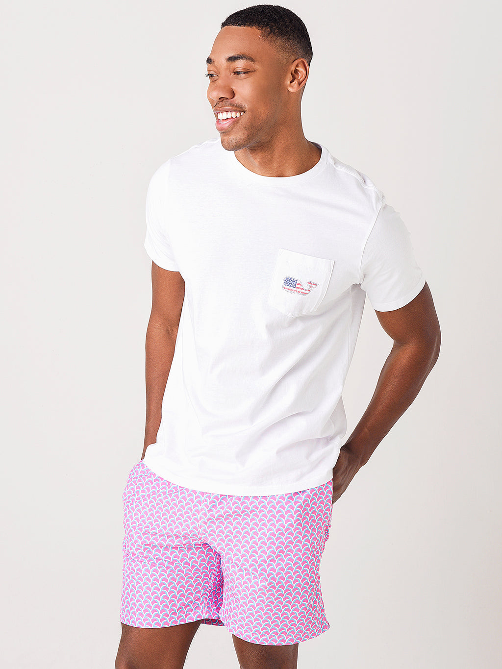Vineyard Vines Men’s Americana Whale Short-Sleeve Pocket Tee - Saint Bernard