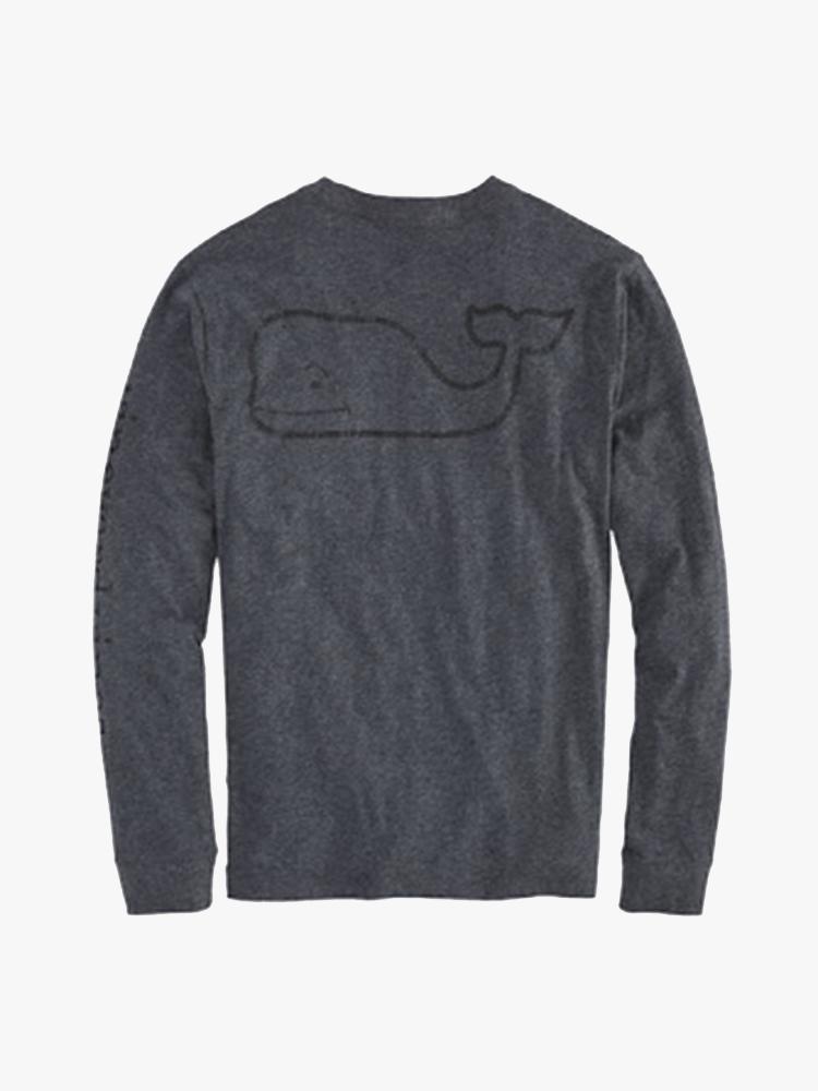 Vineyard Vines Long Sleeve Vintage Whale Graphic Pocket T-Shirt - Saint Bernard