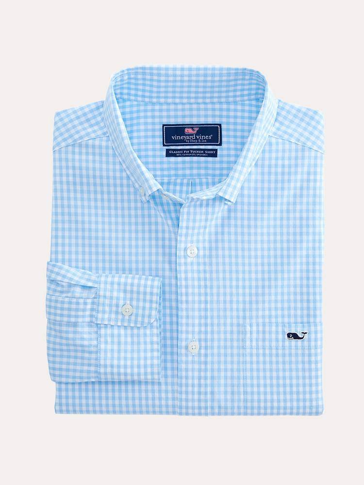 Vineyard Vines Men's Arawak Gingham Classic Tucker Shirt - Saint Bernard