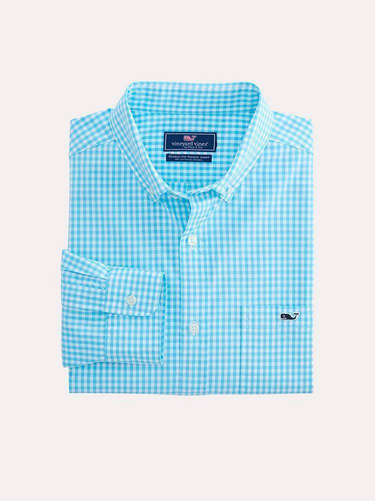 Vineyard Vines Men's Arawak Gingham Classic Tucker Shirt - Saint Bernard