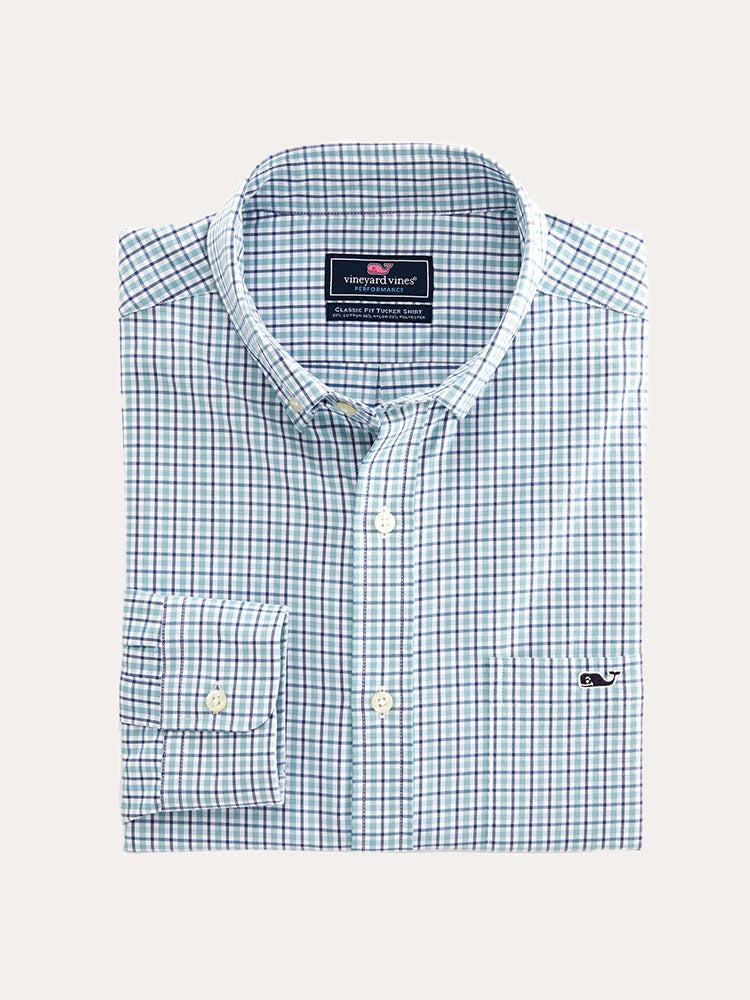 Vineyard Vines Men's Classic Fit Auger Performance Tucker Shirt - Saint Bernard