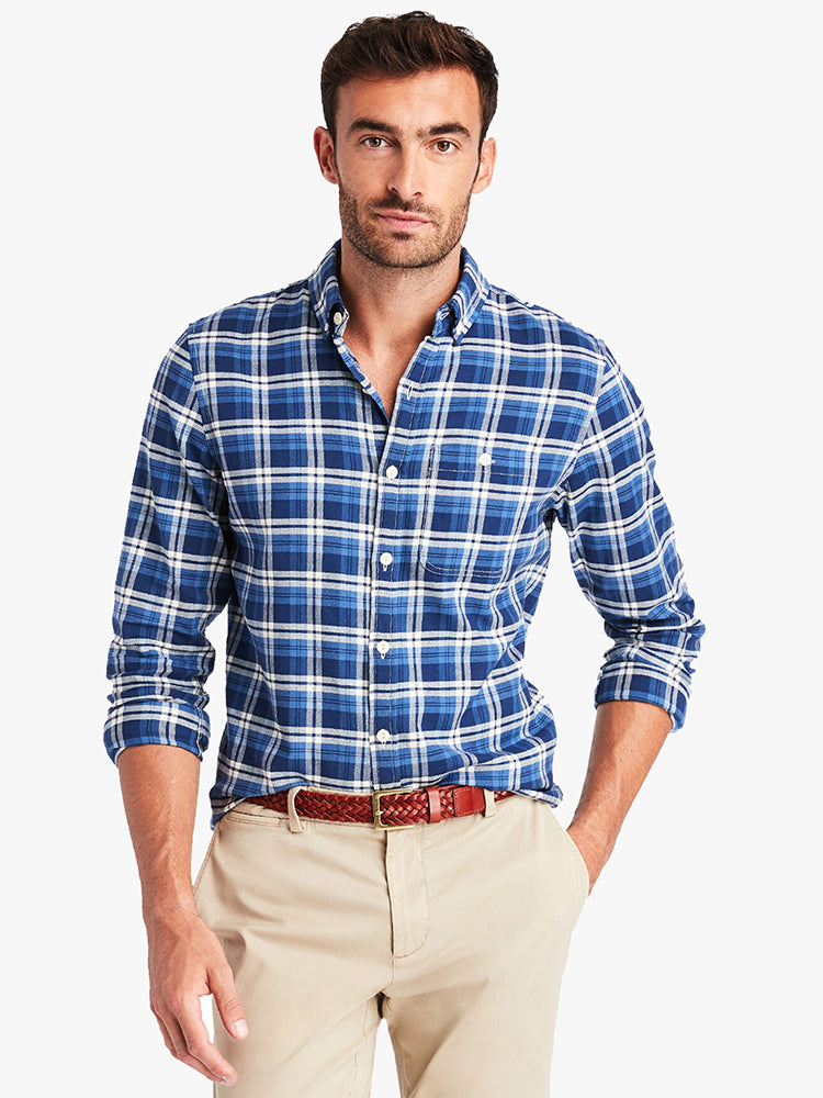 Vineyard Vines Men’s Classic Fit Java Longshore Shirt - Saint Bernard