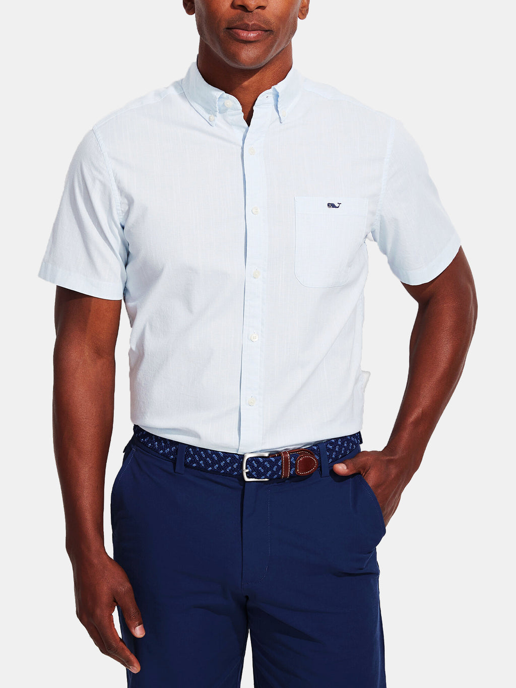 Vineyard Vines Men's Bougainvillea Short Sleeve Classic Tucker Shirt - Saint Bernard
