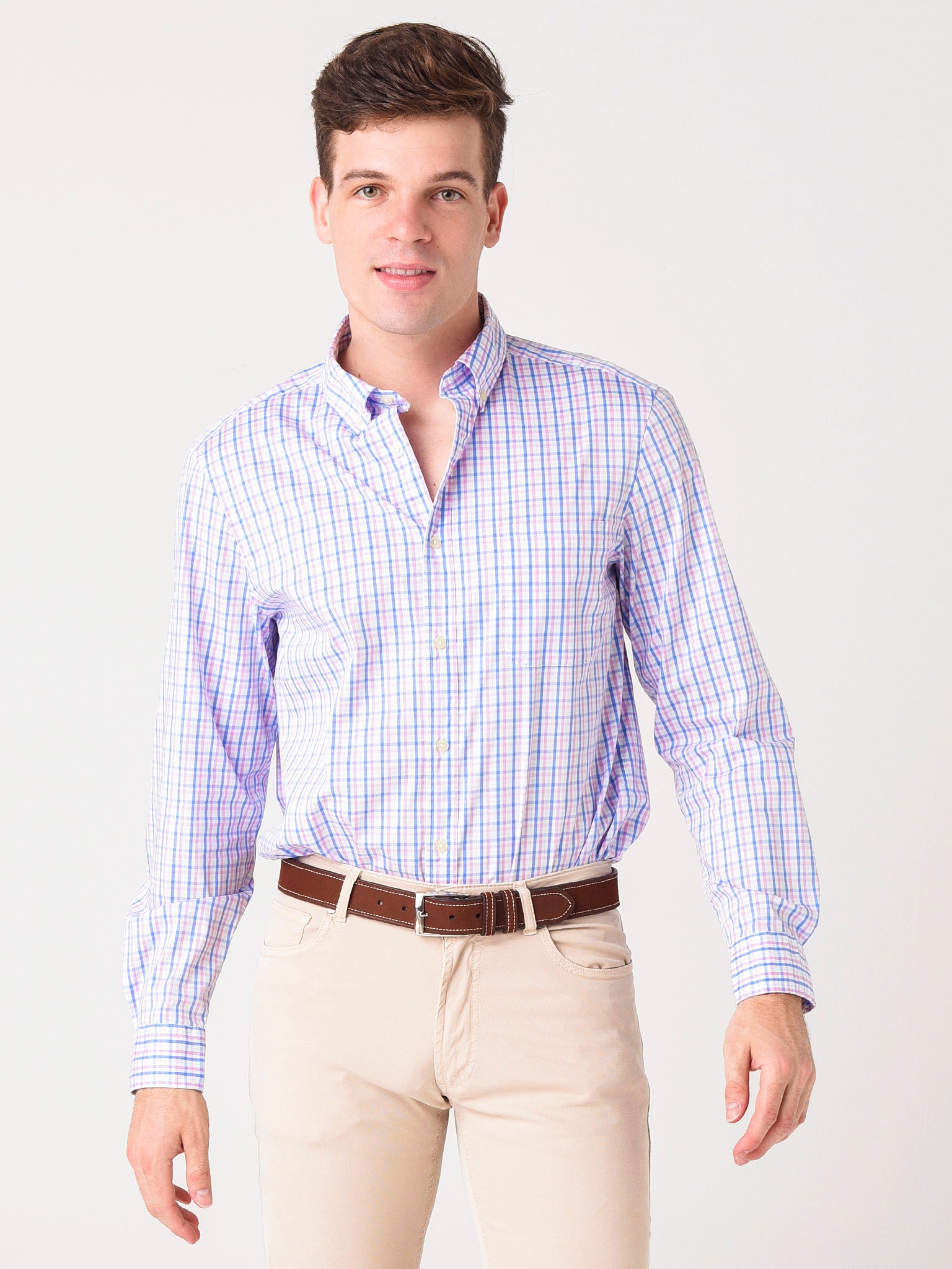 Vineyard Vines Men's Classic-Fit Check On-The-Go Shirt - Saint Bernard