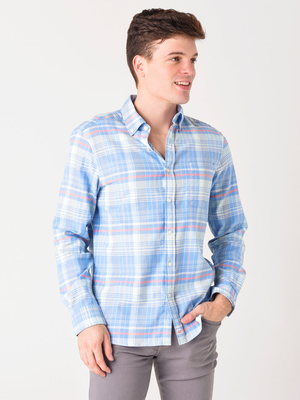 Vineyard Vines Men's Island Classic Fit Plaid Shirt - Saint Bernard