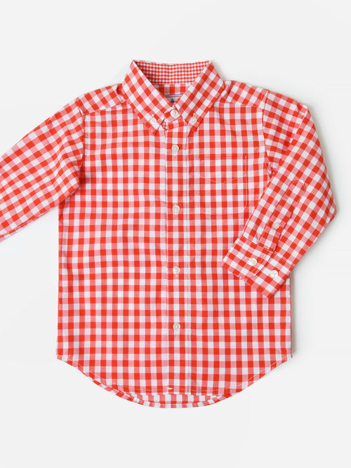 Classic Prep Boys' Owen Gingham Button-Down Shirt