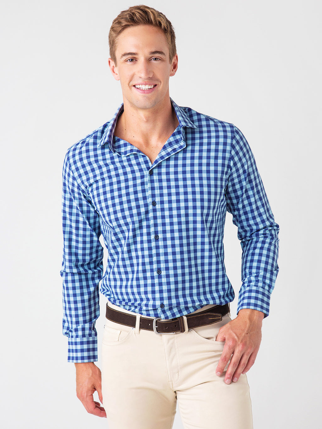 Mizzen+Main Men's Leeward Antimicrobial Dress Shirt - Saint Bernard