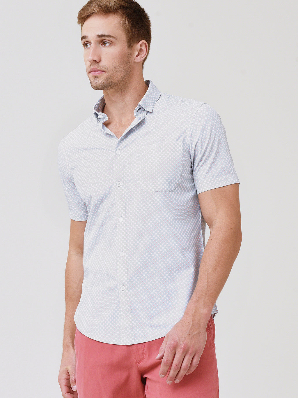 Mizzen+Main Men's Leeward Short Sleeve Shirt - Saint Bernard