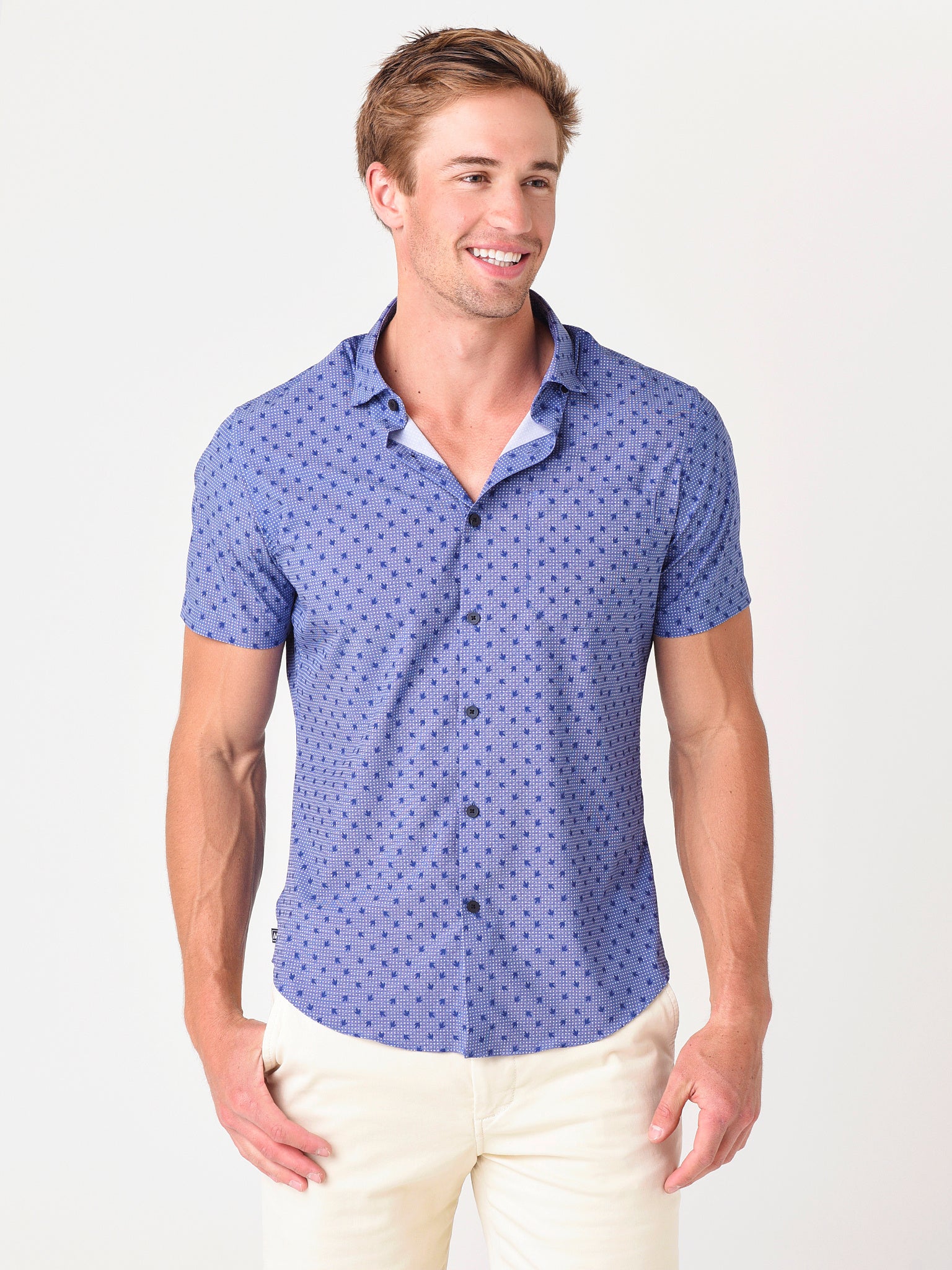 Mizzen + Main Men's Leeward Short-Sleeve Shirt - Saint Bernard