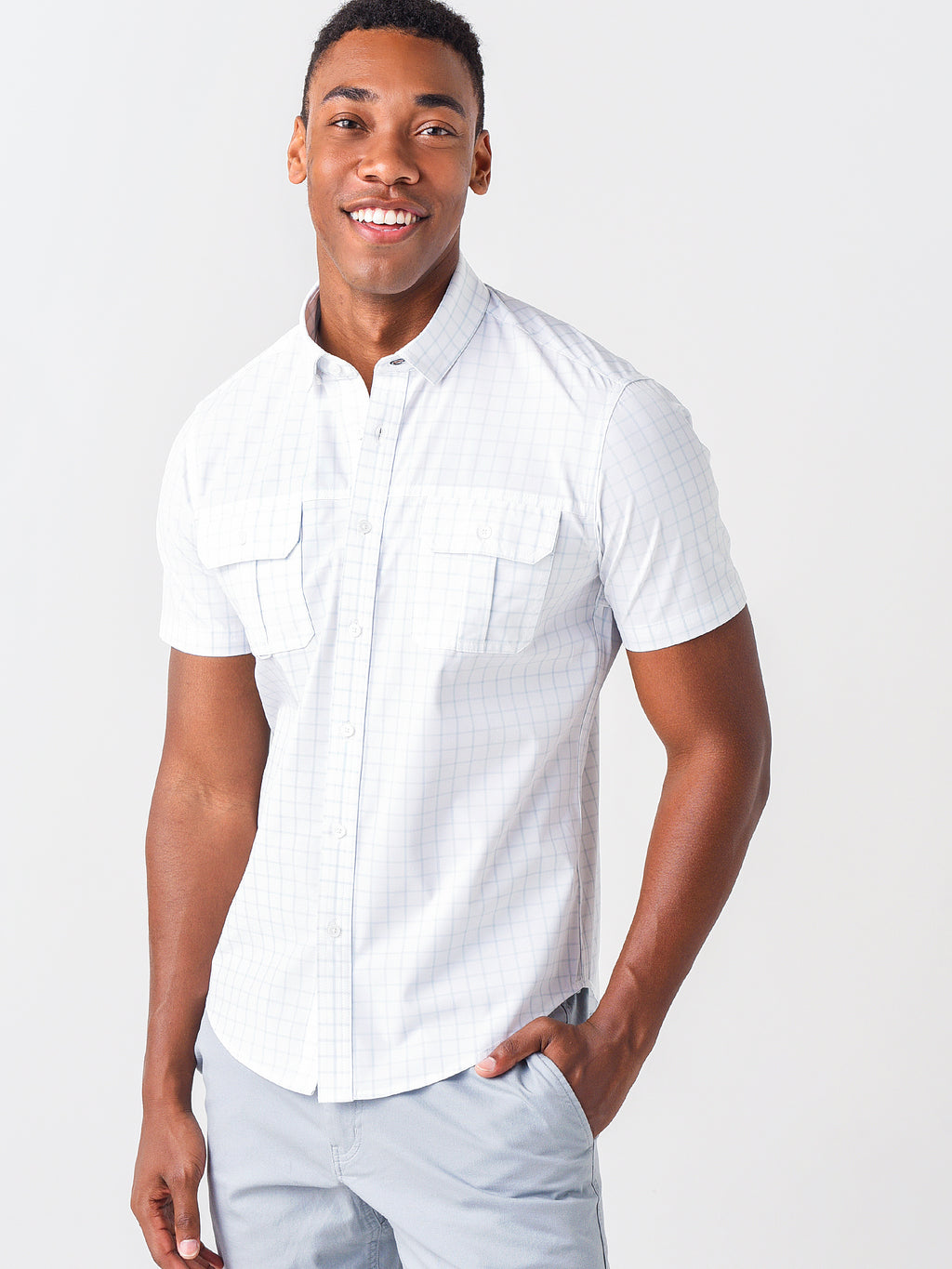 Mizzen+Main Men's Leeward Short-Sleeve Shirt - Saint Bernard
