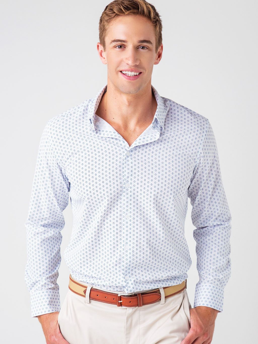 Mizzen+Main Men's Leeward Antimicrobial Dress Shirt - Saint Bernard