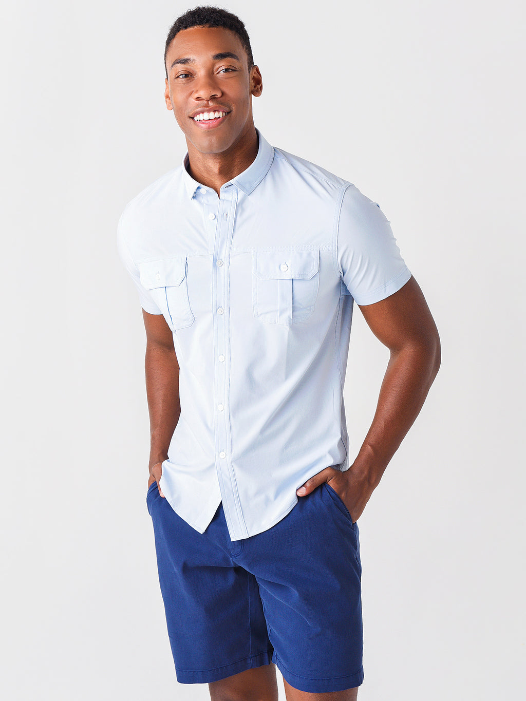 Mizzen+Main Men's Leeward Short-Sleeve Shirt - Saint Bernard