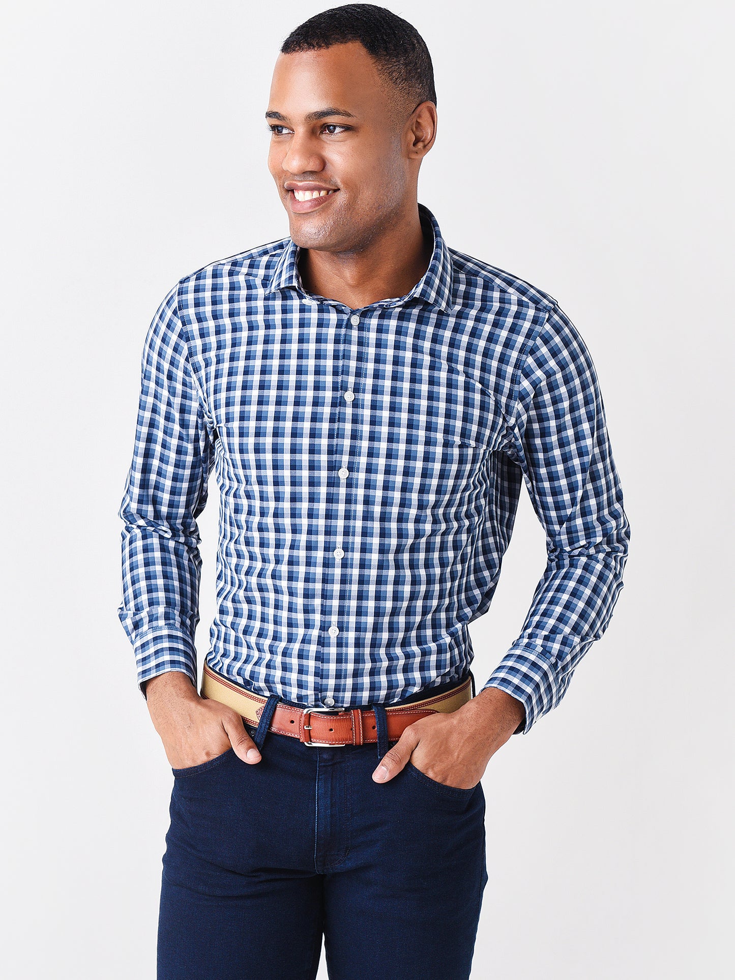 Mizzen+Main Men's Leeward Antimicrobial Dress Shirt - Saint Bernard