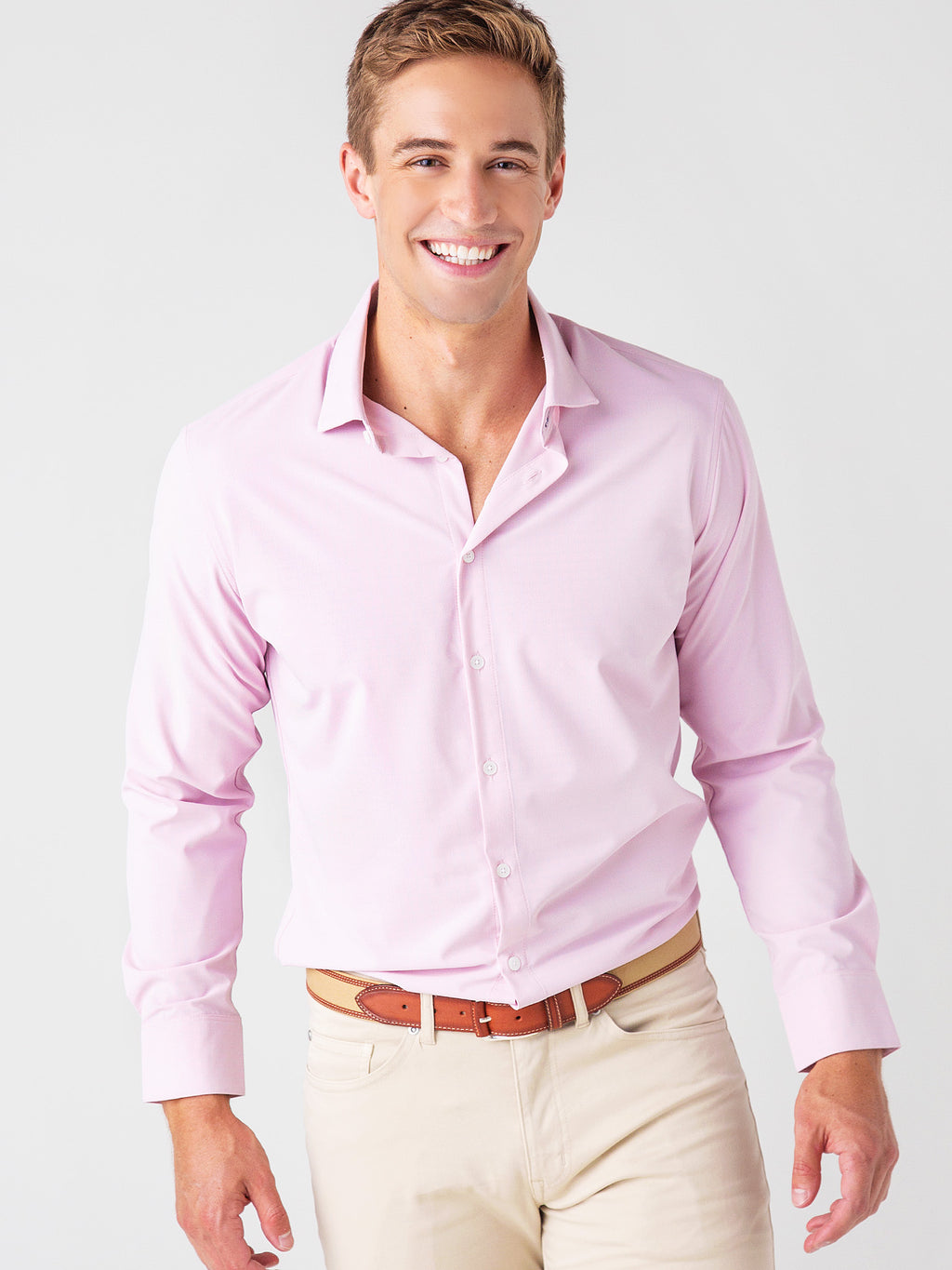Mizzen+Main Men's Leeward Antimicrobial Dress Shirt - Saint Bernard