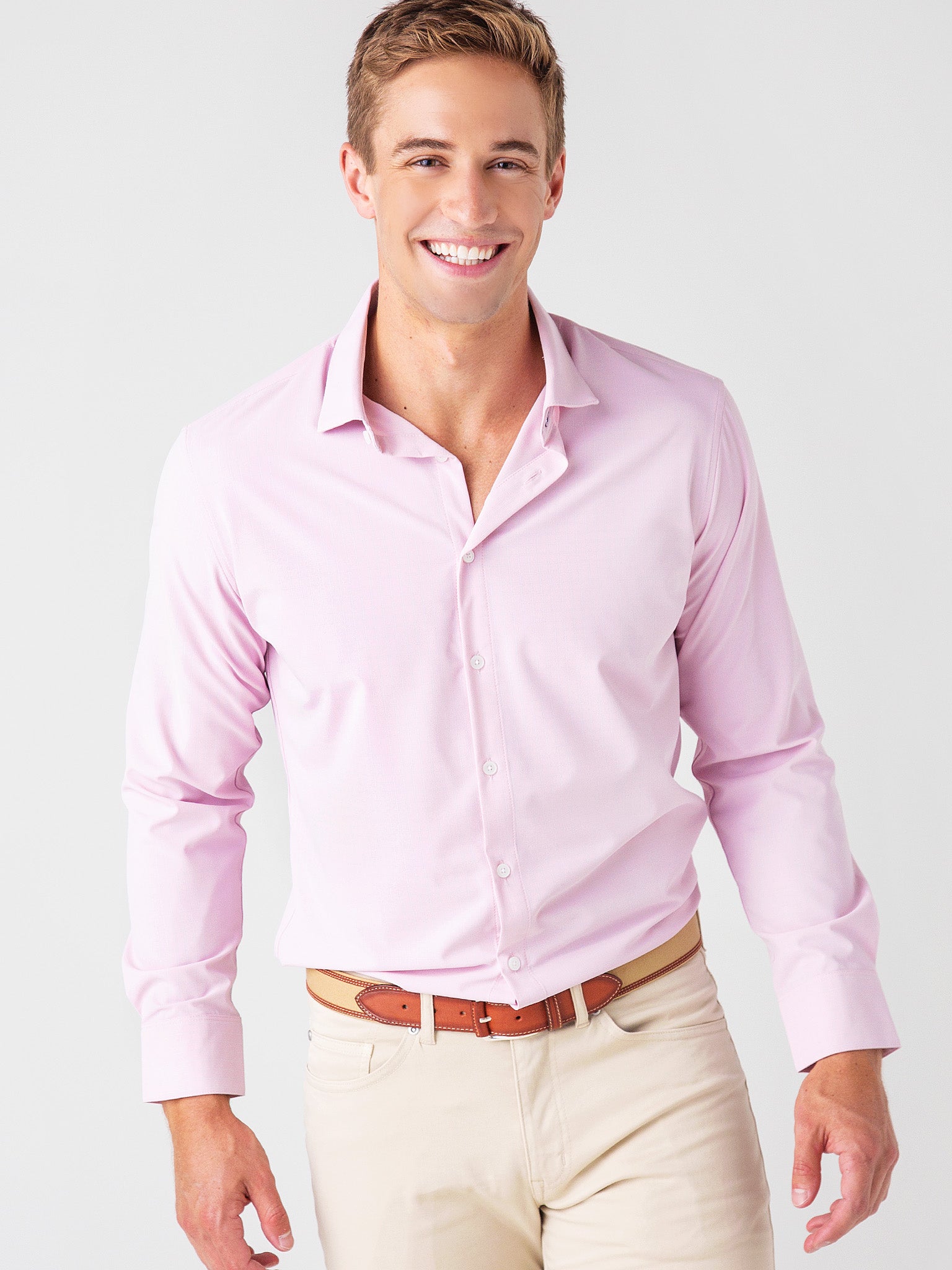 Mizzen+Main Men's Leeward Antimicrobial Dress Shirt - Saint Bernard