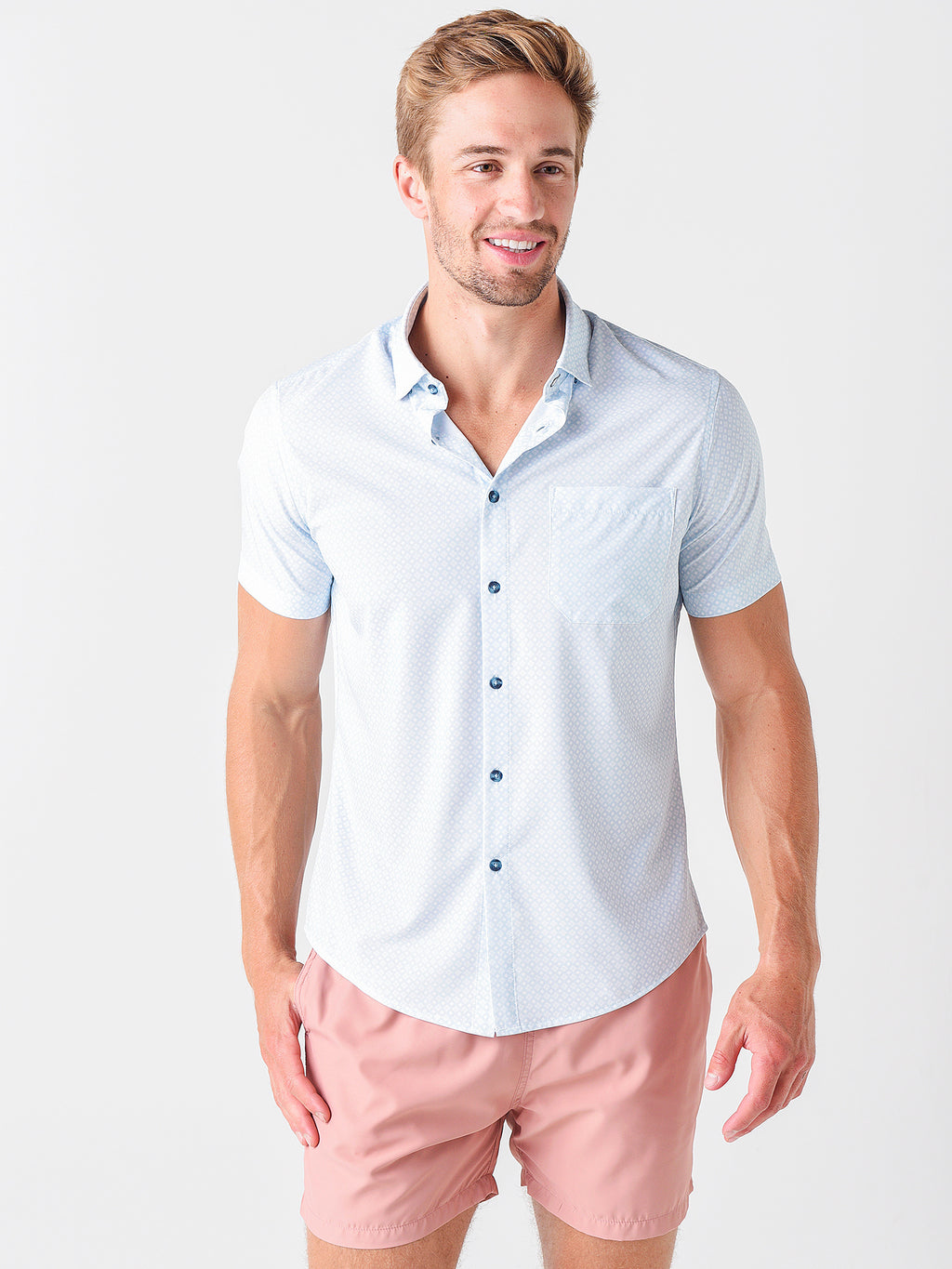 Mizzen+Main Men's Leeward Short-Sleeve Shirt - Saint Bernard