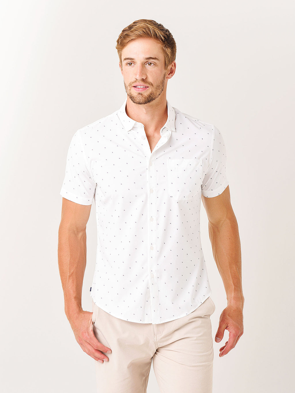 Mizzen+Main Men's Leeward Short-Sleeve Shirt - Saint Bernard
