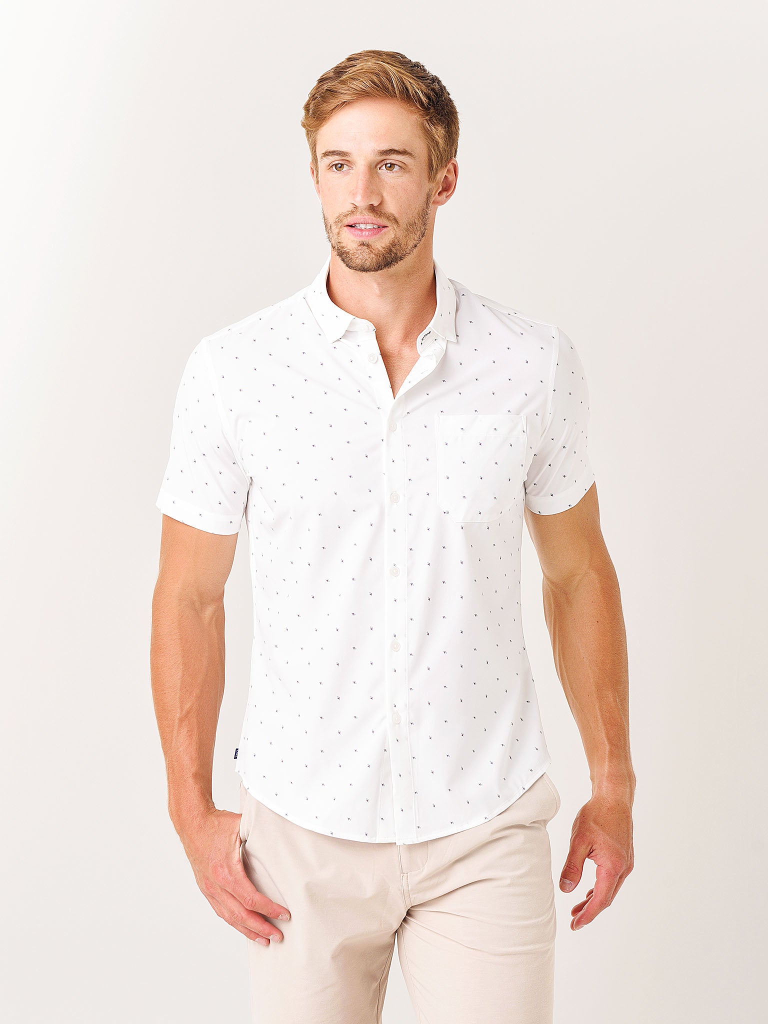 Mizzen+Main Men's Leeward Short-Sleeve Shirt - Saint Bernard