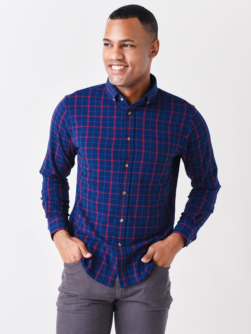 Mizzen+Main Men's City Flannel Shirt - Saint Bernard