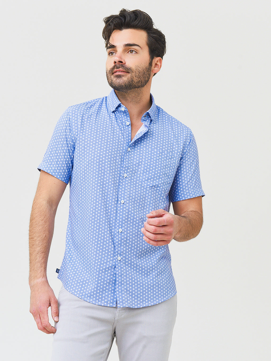 Mizzen+Main Men's Leeward Short Sleeve Shirt - Saint Bernard