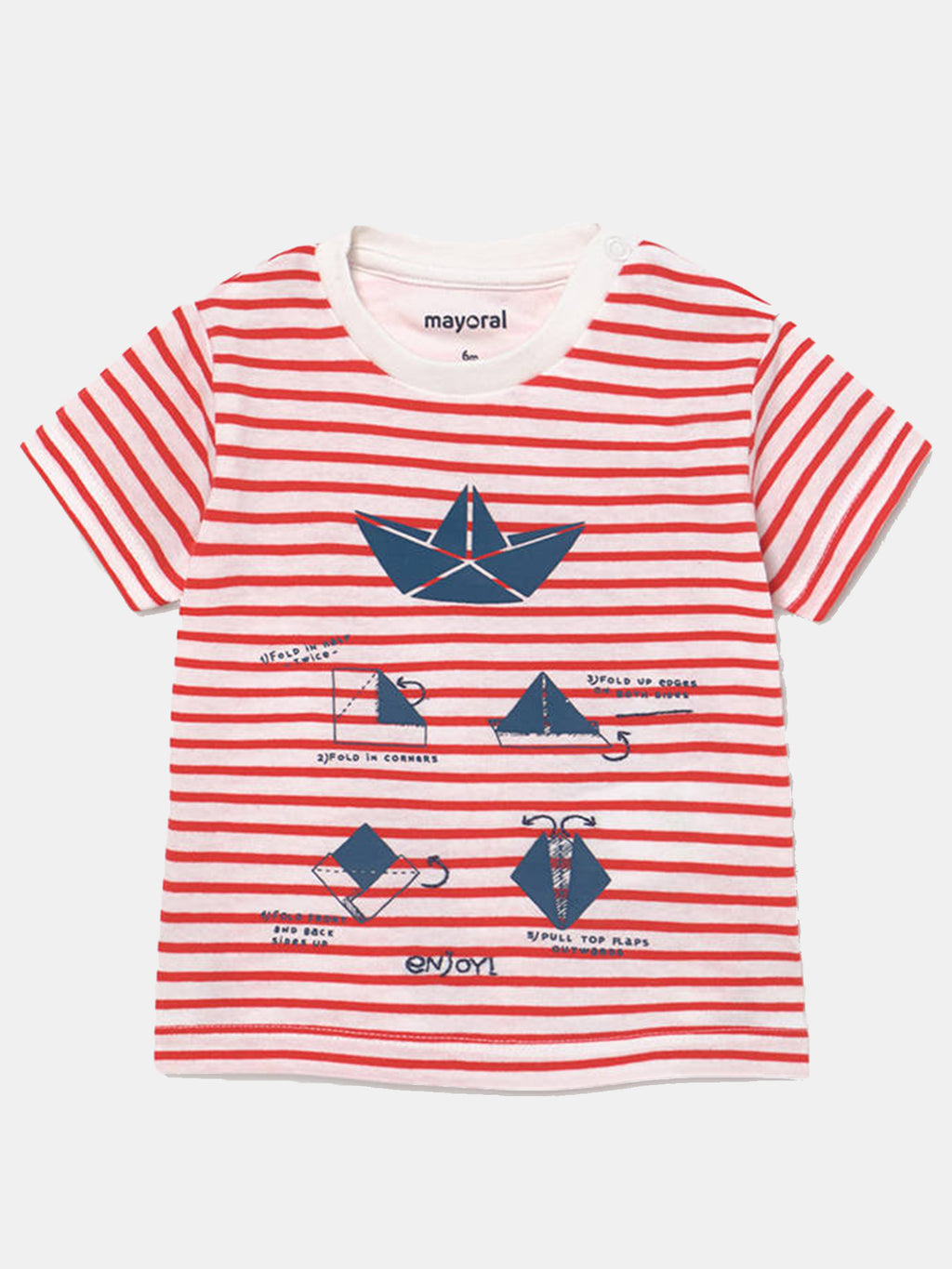 Mayoral Little Boys' Striped Short Sleeve Shirt - Saint Bernard