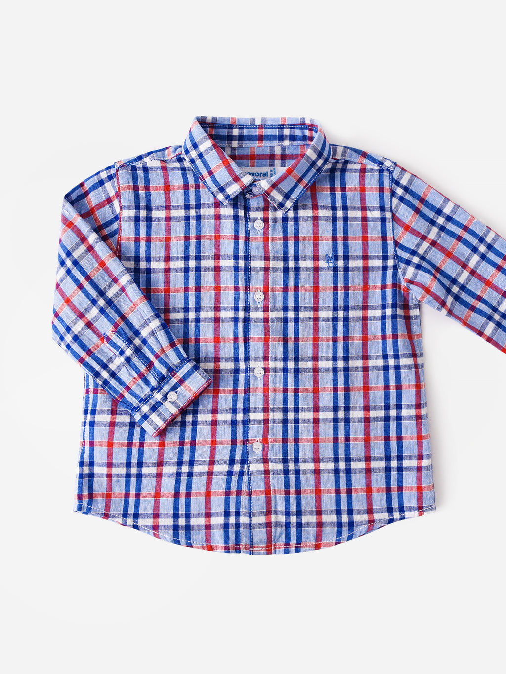 Mayoral Baby Boys' Linen Long Sleeve Shirt - Saint Bernard