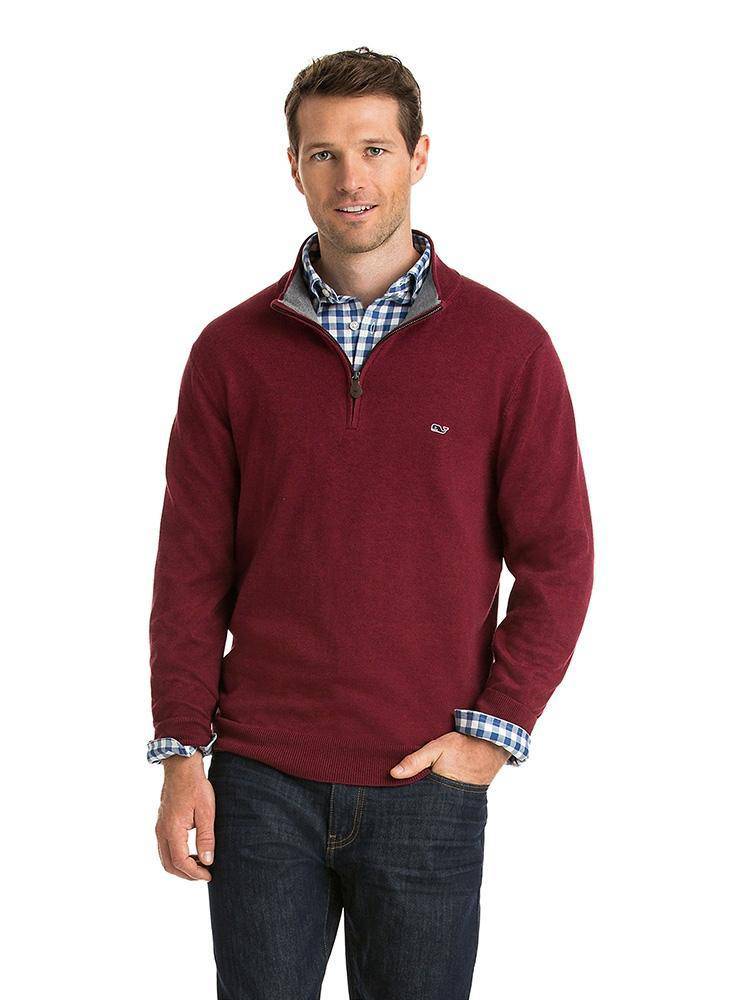 Vineyard Vines Cotton 1/4 Zip Pullover - Saint Bernard