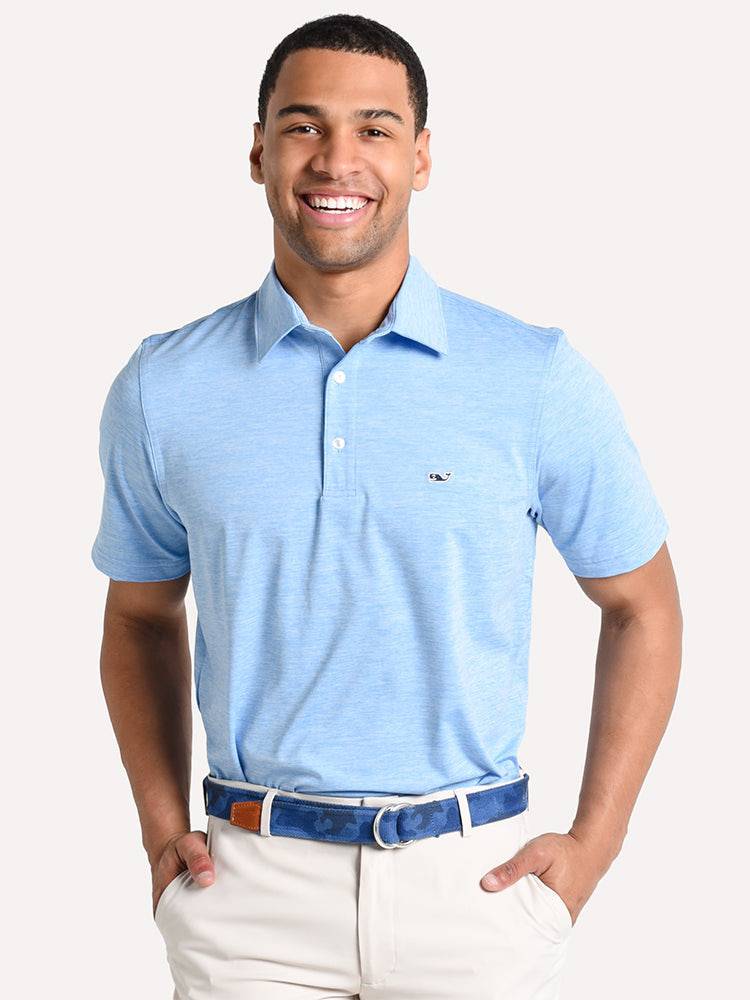 Vineyard Vines Men's St. Kitts Solid Bowline Fit Polo - Saint Bernard
