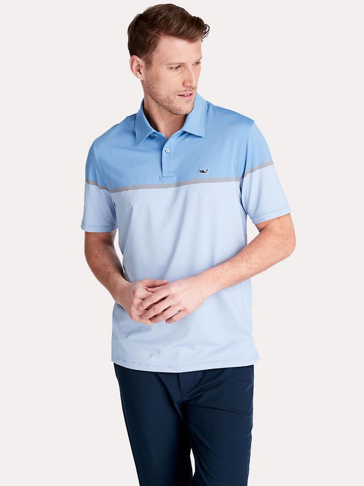 Vineyard Vines Caneel Bay Stripe Bowline Polo - Saint Bernard
