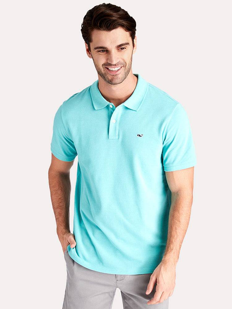 Vineyard Vines Men's Stretch Pique Solid Polo - Saint Bernard