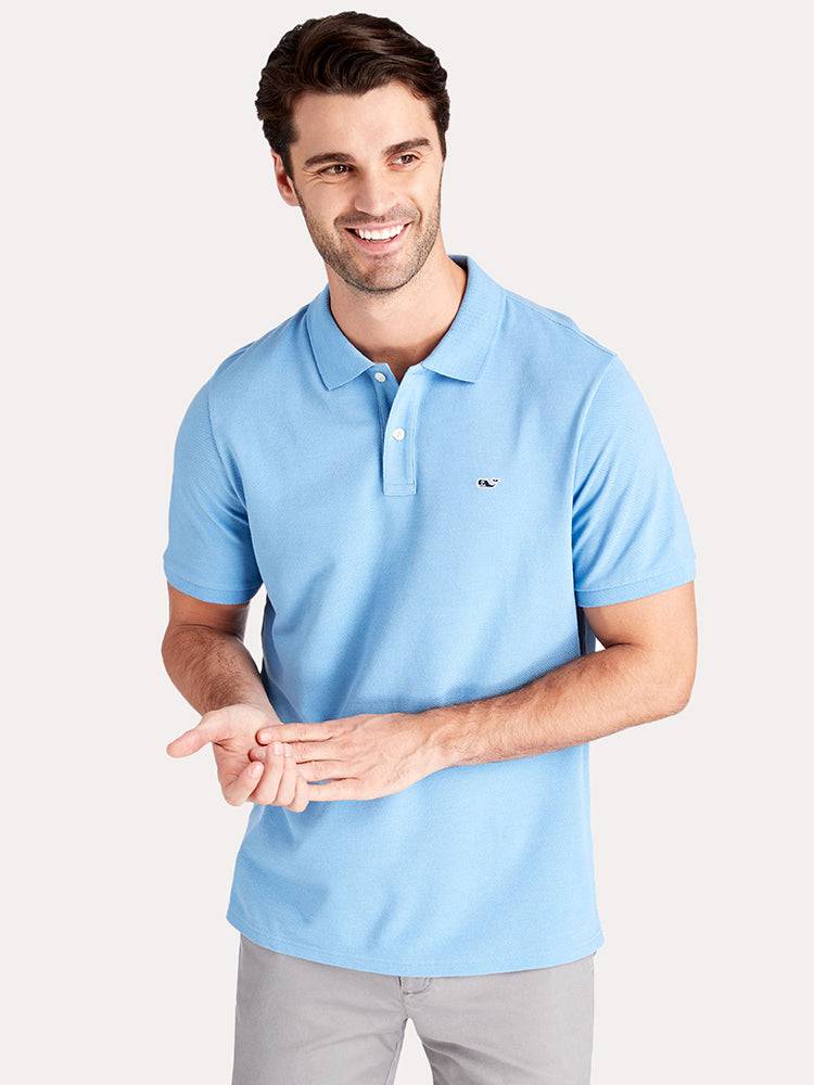 Vineyard Vines Men's Stretch Pique Solid Polo - Saint Bernard