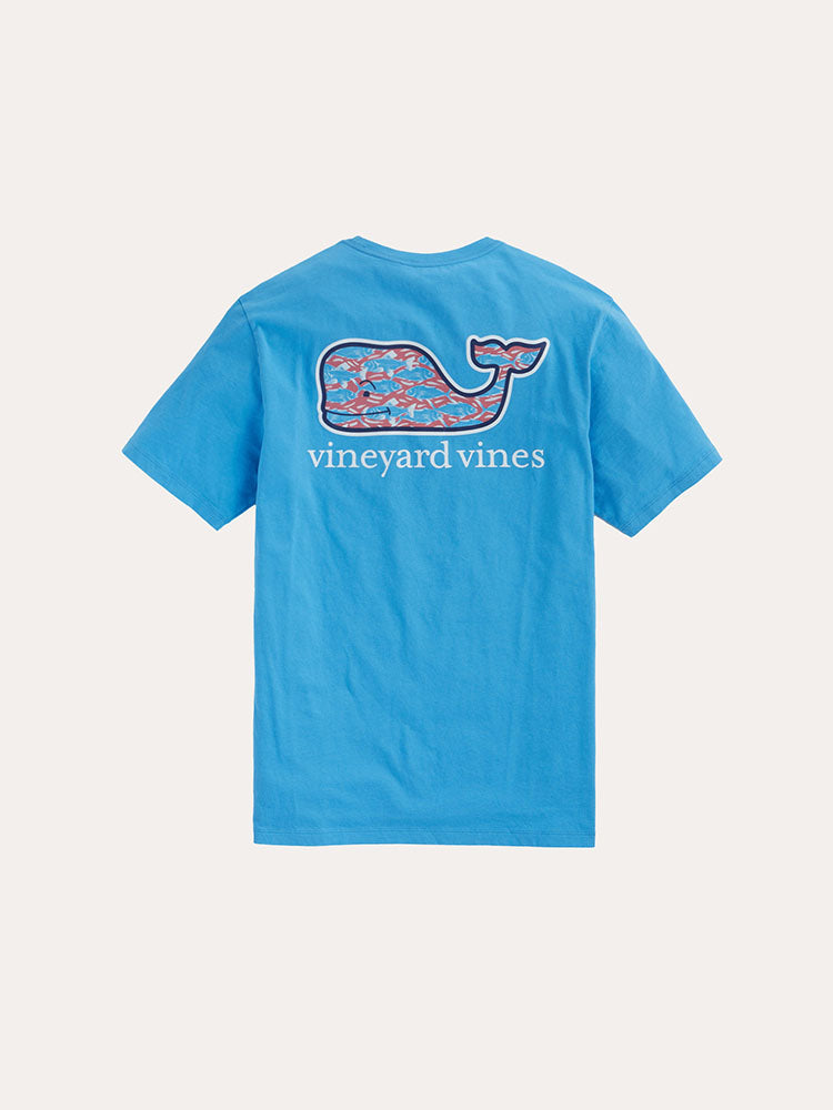 Vineyard Vines Men's Short Sleeve Swimming With Fishes Pocket Tee
