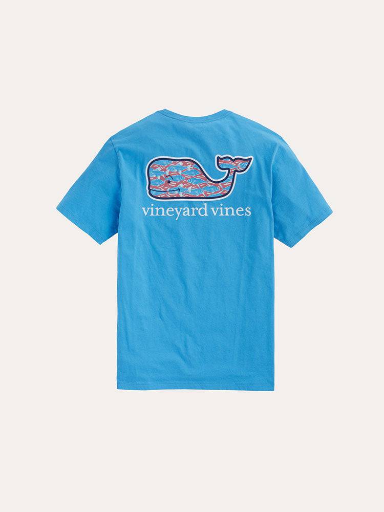 Vineyard Vines Men's Short Sleeve Swimming With Fishes Pocket Tee - Saint Bernard