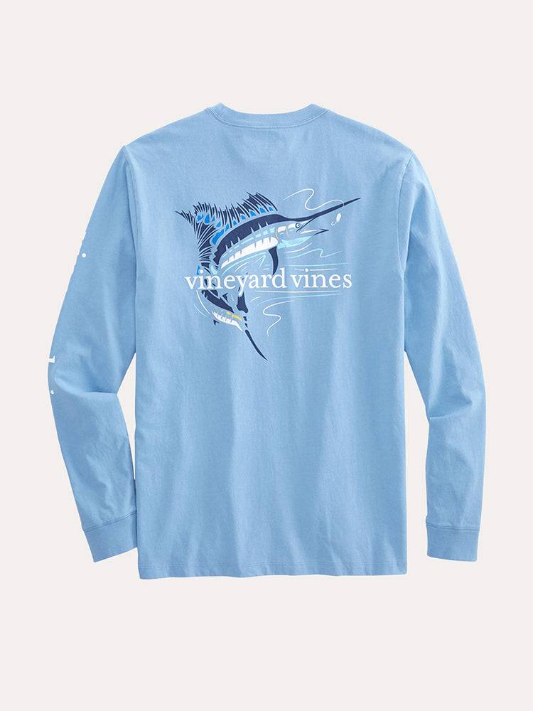 Vineyard Vines Men's Long-Sleeve Sailfish T-Shirt - Saint Bernard