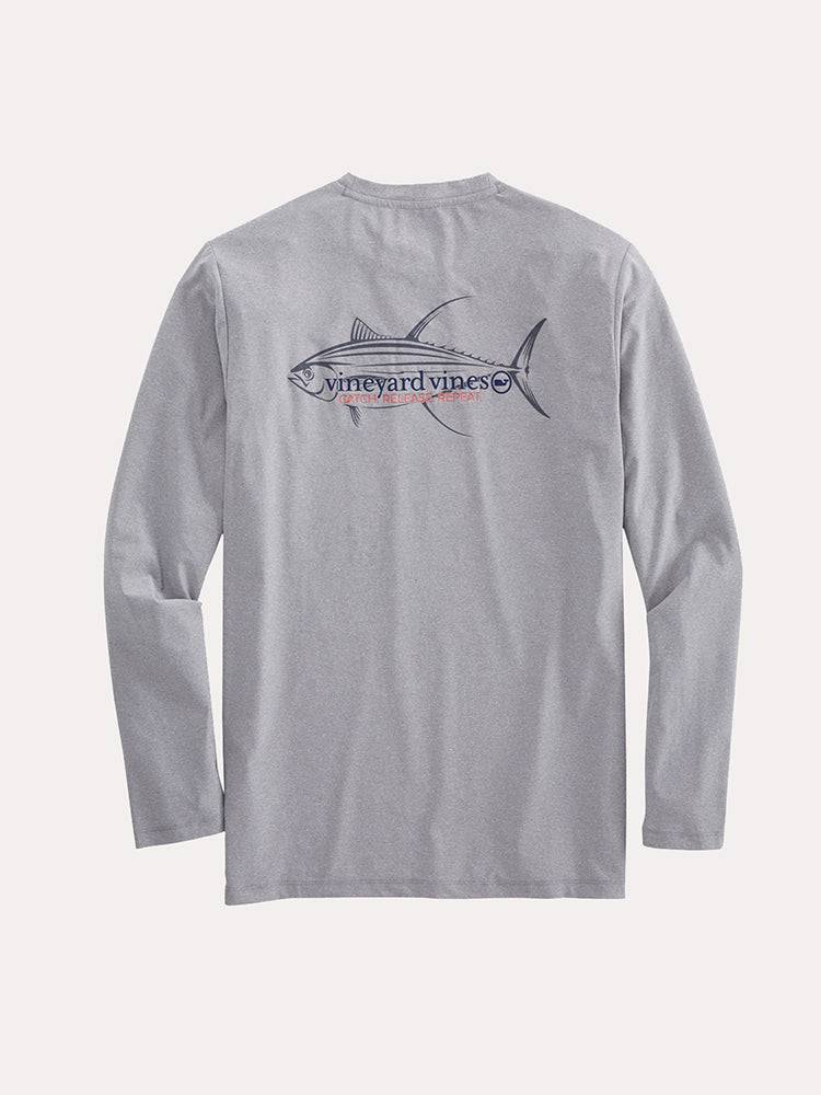 Vineyard Vines Men's Long-Sleeve Performance Catch Release Tuna T-Shirt - Saint Bernard