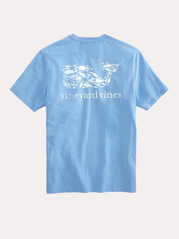 Vineyard Vines Short Sleeve Fish Whale Fill Pocket Tee - Saint Bernard