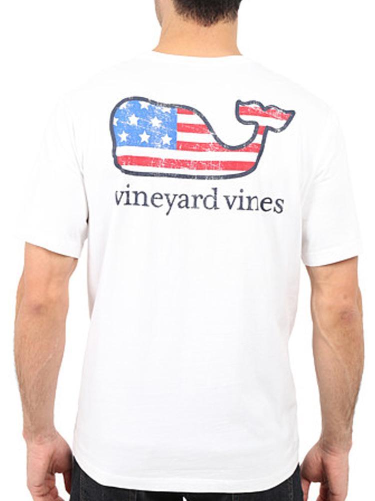 Vineyard Vines Men's Flag Whale Graphic T-Shirt - Saint Bernard