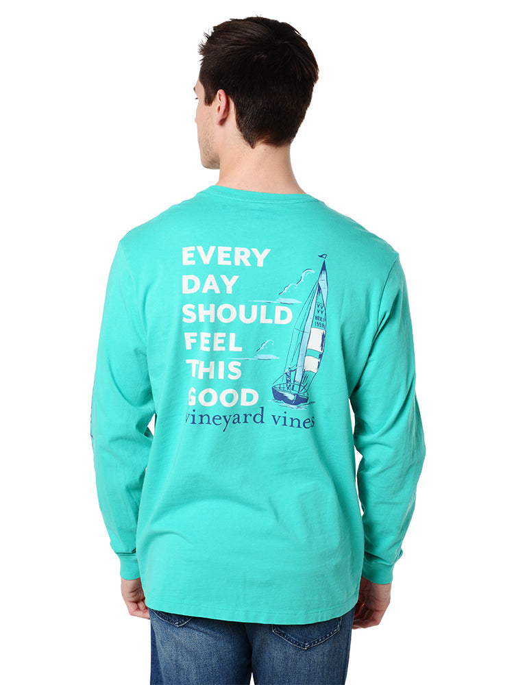 Vineyard Vines Men's Long Sleeve EDSFTG Sailing Tee - Saint Bernard
