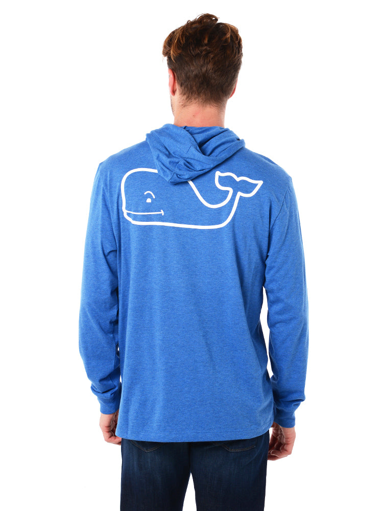 Vineyard Vines Men's Long-Sleeve Heather Whake Hoody Pocket T-Shirt - Saint Bernard