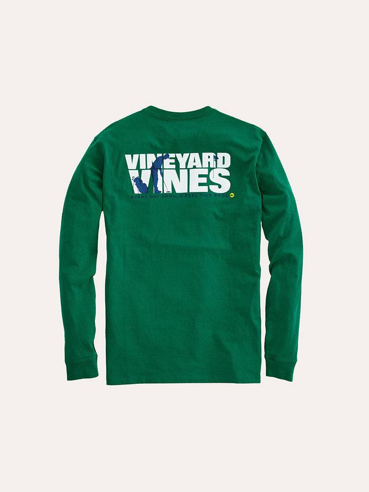 Vineyard Vines Men's Long Sleeve Golf Putt Knockout Pocket Tee - Saint Bernard