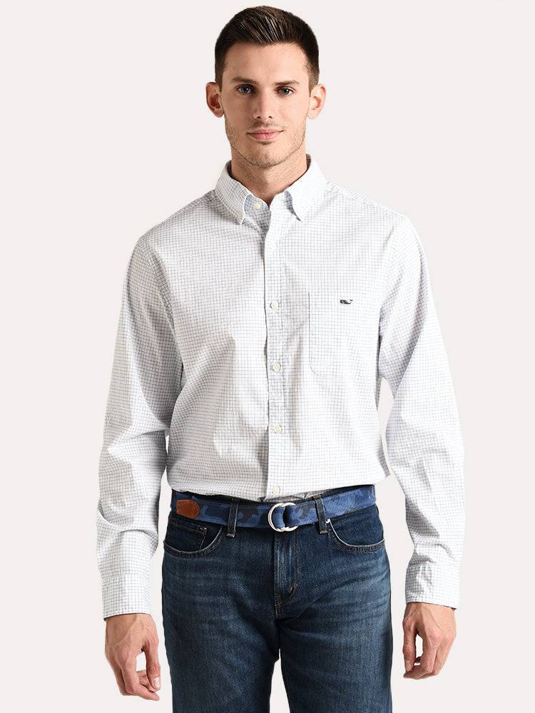 Vineyard Vines Men's Calabash Check Classic Tucker Button Down Shirt - Saint Bernard