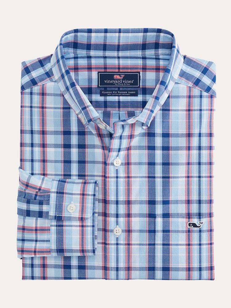 Vineyard Vines Men's Gibbs Hill Plaid Classic Tucker Shirt - Saint Bernard